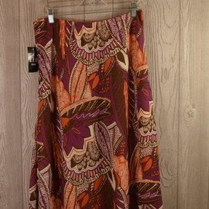 NWT D.F.A. New York Colorful Skirt Large L